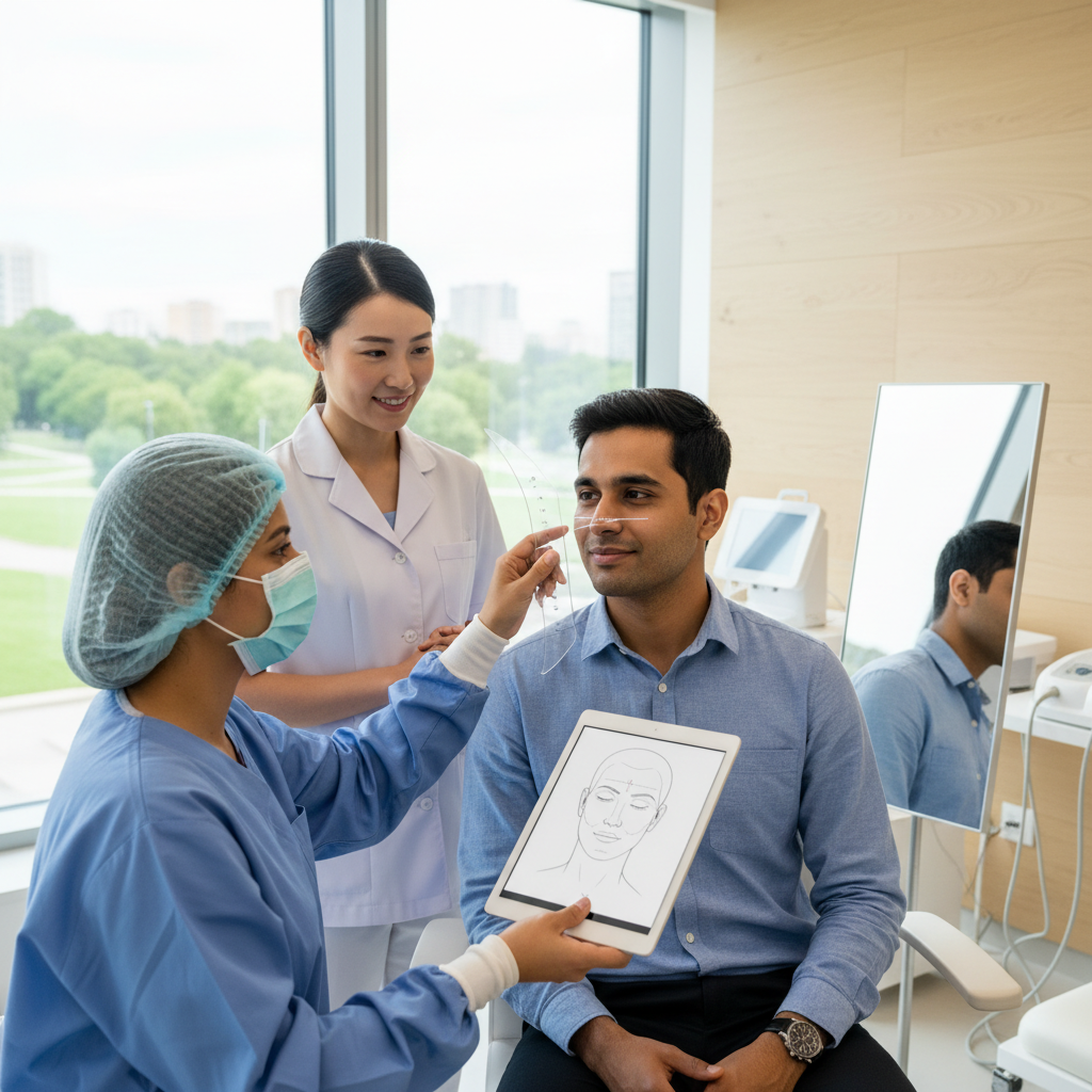 نسب الوجه وتخطيط المظهر الطبيعي في عملية تجميل الأنف العرقية