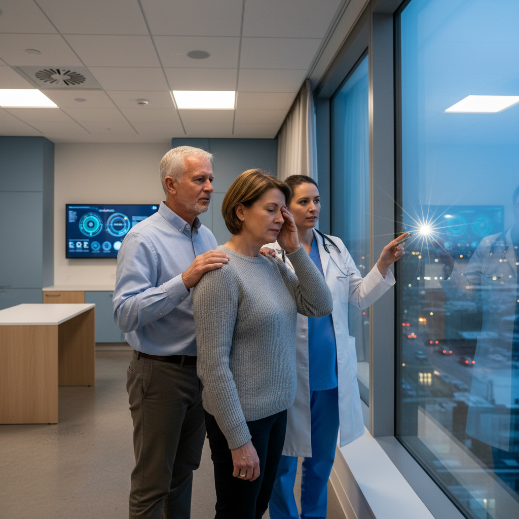 Katarakt belirtileri: gece ışık saçılması ve bulanık görme örneği